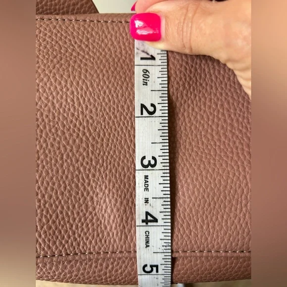 Crossi Dusty Rose Vegan Pebbled Leather Like new condition - Picture 12 of 12